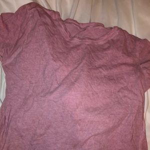 PACSUN pink tie dye cropped tee